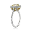 2.82ct Fancy Yellow Radiant Cut Diamond Engagement Ring