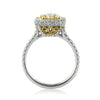 2.82ct Fancy Yellow Radiant Cut Diamond Engagement Ring