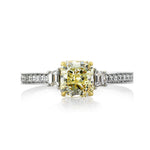 1.84ct Fancy Yellow Radiant Cut Diamond Engagement Ring