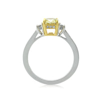 1.84ct Fancy Yellow Radiant Cut Diamond Engagement Ring