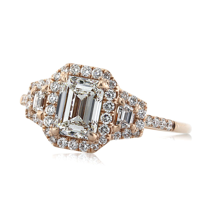 1.90ct Emerald Cut Diamond Engagement Ring