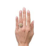 2.90ct Fancy Light Yellow Oval Cut Diamond Engagement Ring