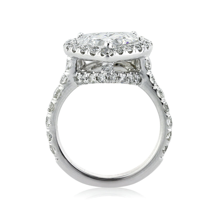 5.13ct Heart Shaped Diamond Engagement Ring