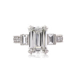 5.18ct Emerald Cut Diamond Engagement Ring