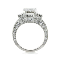 5.18ct Emerald Cut Diamond Engagement Ring