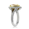 4.62ct Fancy Light Yellow Pear Shaped Diamond Engagement Ring