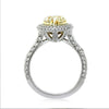 4.62ct Fancy Light Yellow Pear Shaped Diamond Engagement Ring