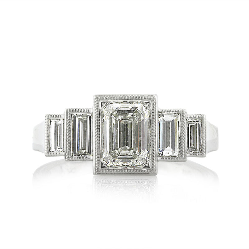 1.83ct Emerald Cut Diamond Engagement Ring