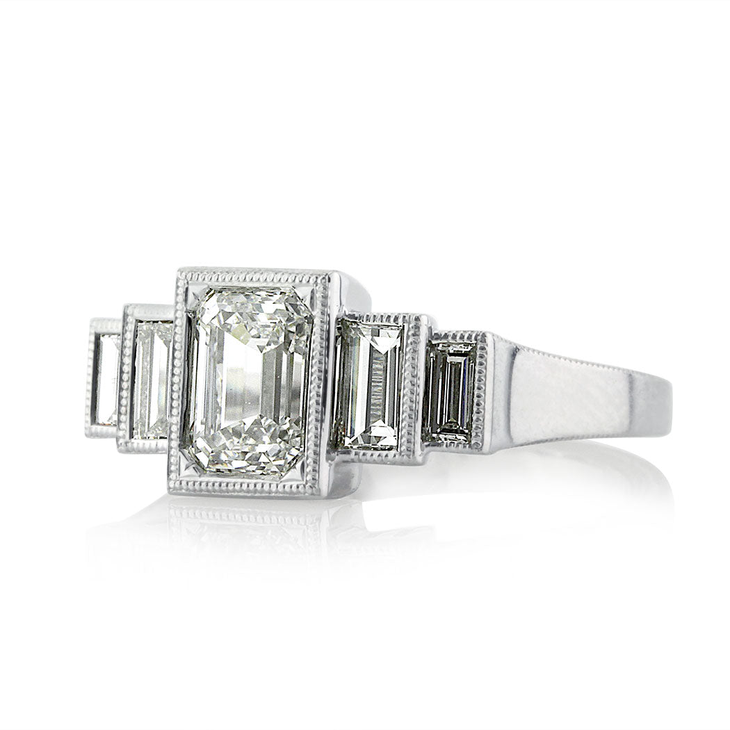 1.83ct Emerald Cut Diamond Engagement Ring