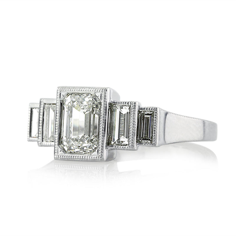 1.83ct Emerald Cut Diamond Engagement Ring