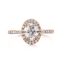 1.58ct Oval Cut Diamond Engagement Ring
