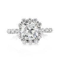 3.50ct Old Mine Cut Diamond Engagement Ring