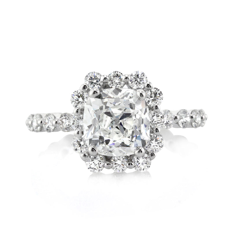 3.50ct Old Mine Cut Diamond Engagement Ring