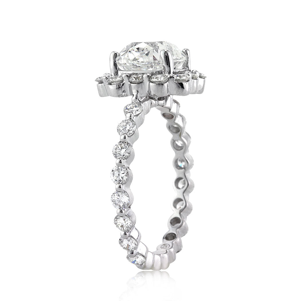 3.50ct Old Mine Cut Diamond Engagement Ring