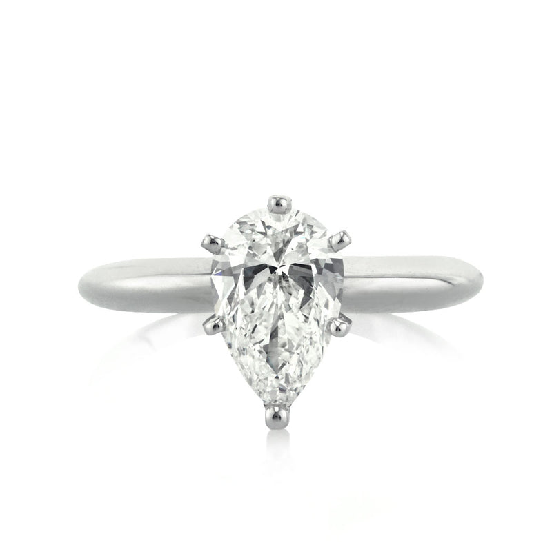 1.07ct Pear Shaped Diamond Solitaire Engagement Ring