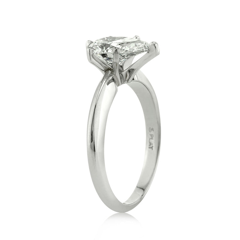 1.07ct Pear Shaped Diamond Solitaire Engagement Ring