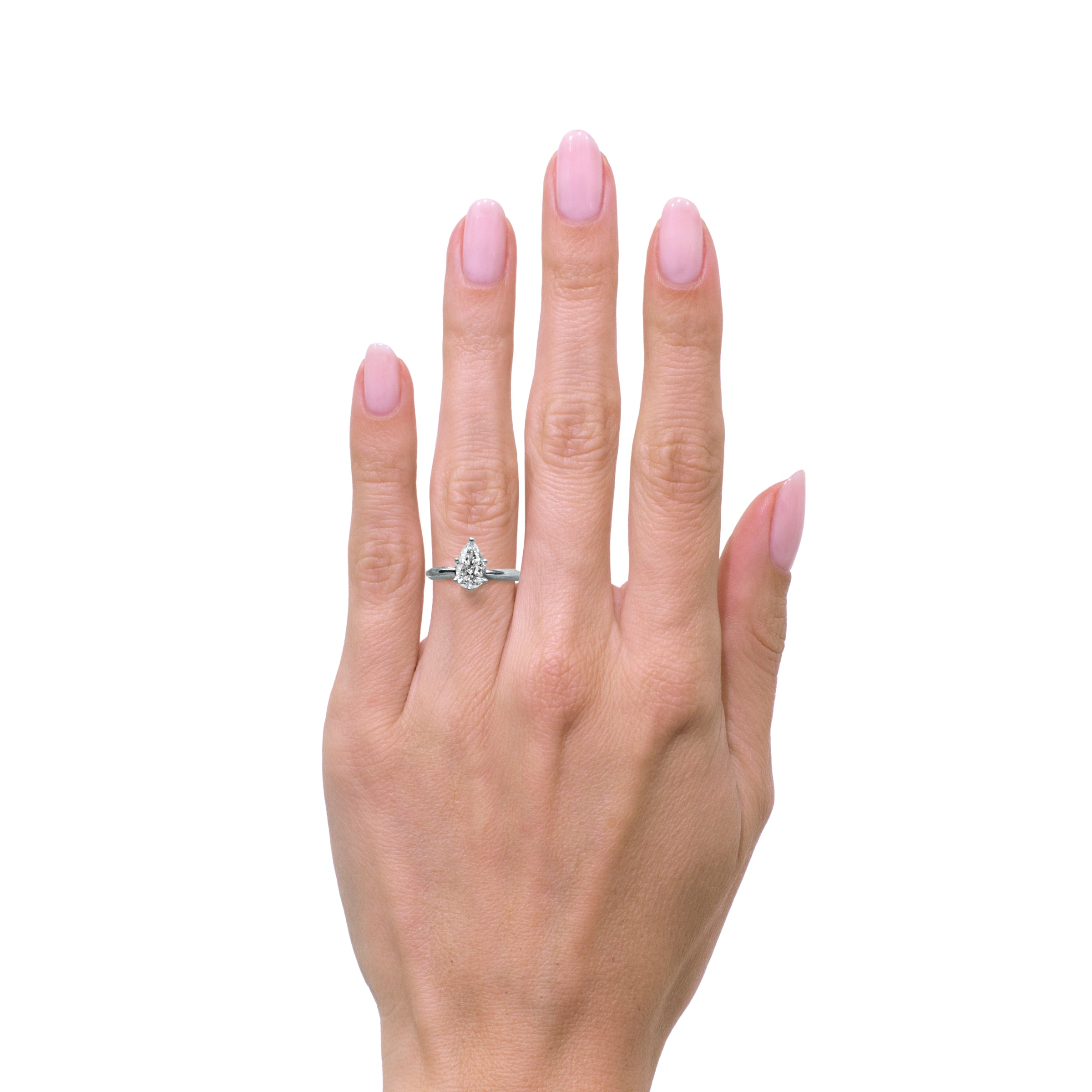 1.07ct Pear Shaped Diamond Solitaire Engagement Ring