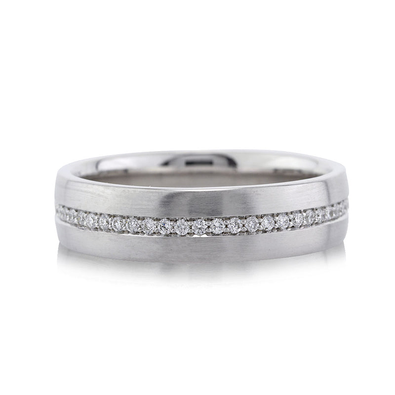 Men's 0.50ct Round Brilliant Cut Diamond Eternity Wedding Band