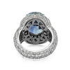 12.94ct Oval Cut Ceylon Sapphire and Diamond Right-Hand Ring