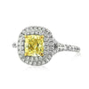1.21ct Fancy Yellow Cushion Cut Diamond Tiffany Engagement Ring