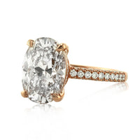 4.66ct Oval Cut Diamond Engagement Ring