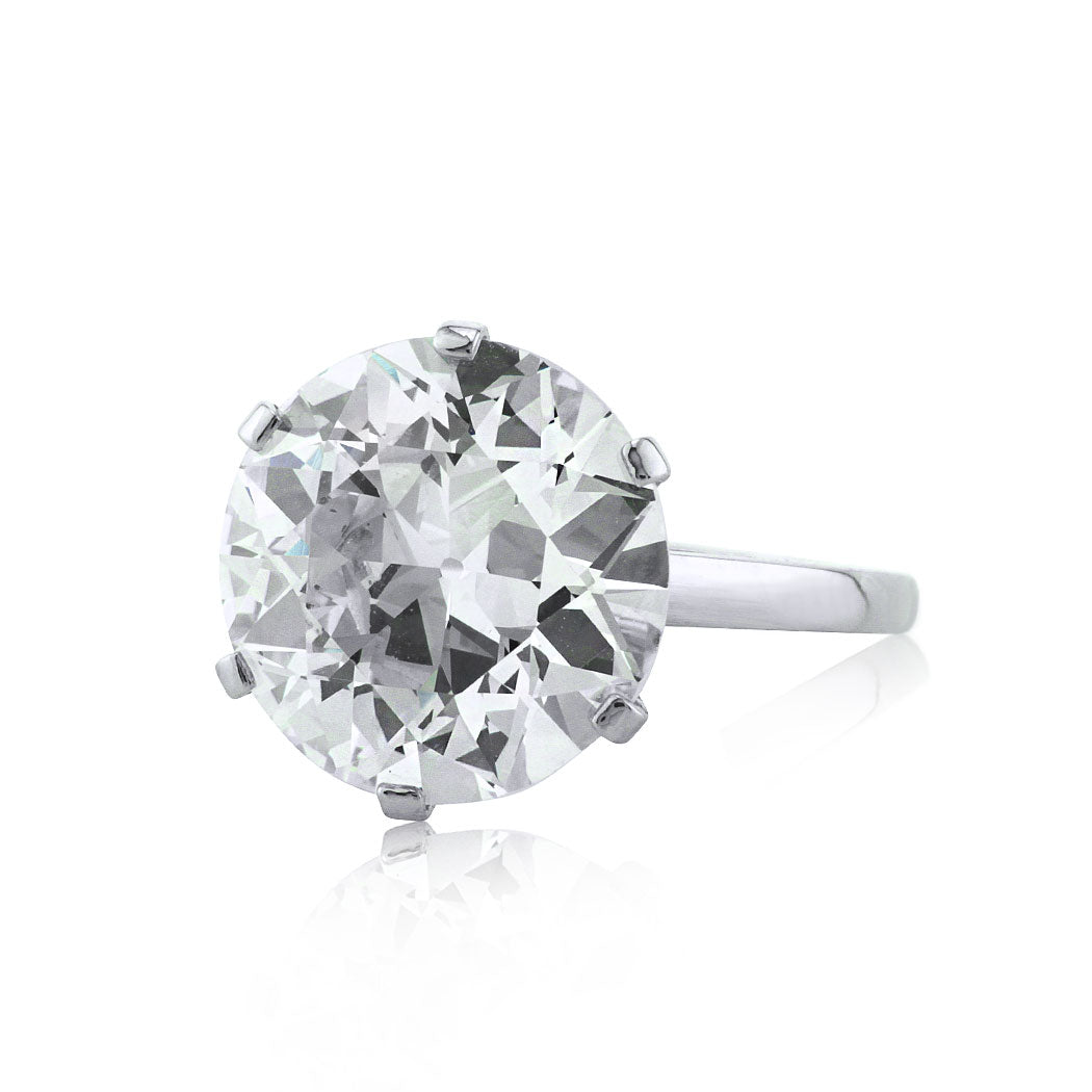 5.99ct Old European Cut Diamond Solitaire Engagement Ring
