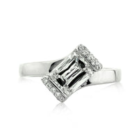 2.11ct Crisscut Diamond Engagement Ring