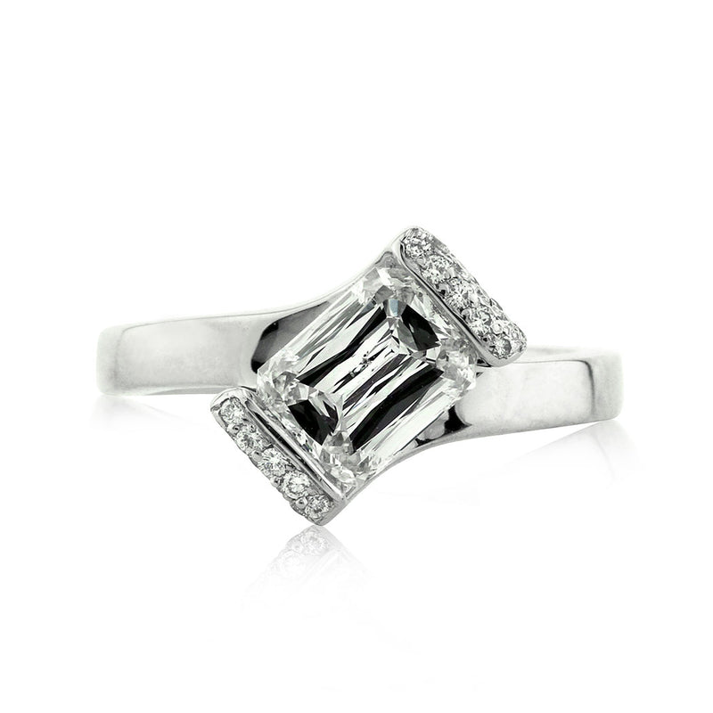 2.11ct Crisscut Diamond Engagement Ring