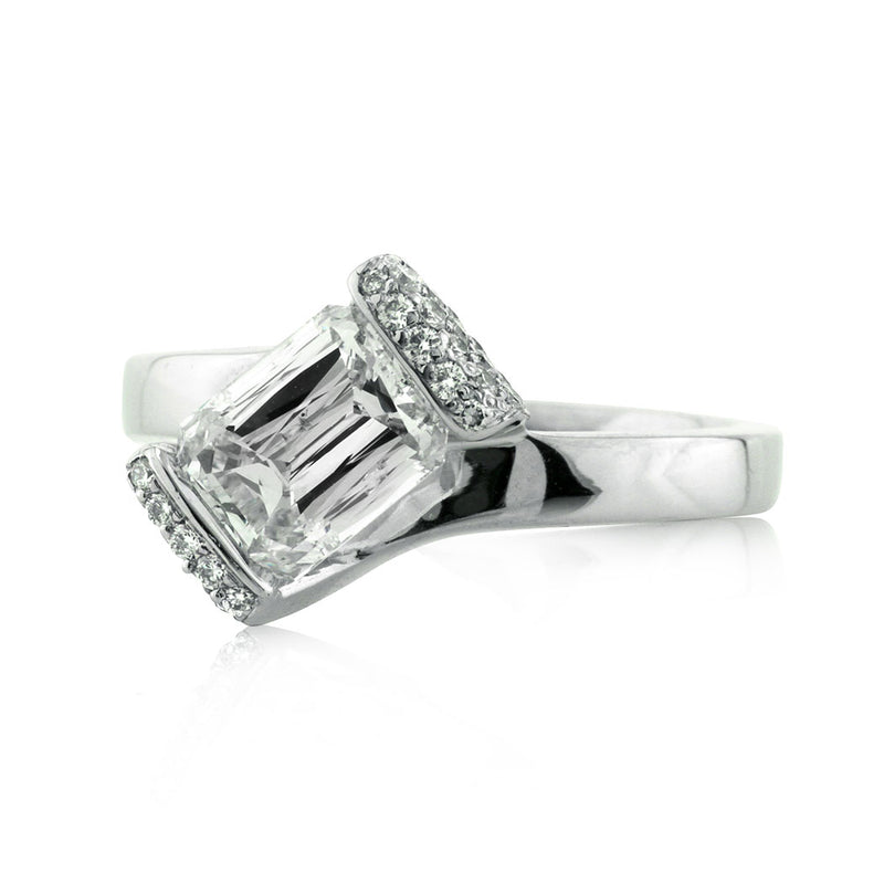 2.11ct Crisscut Diamond Engagement Ring