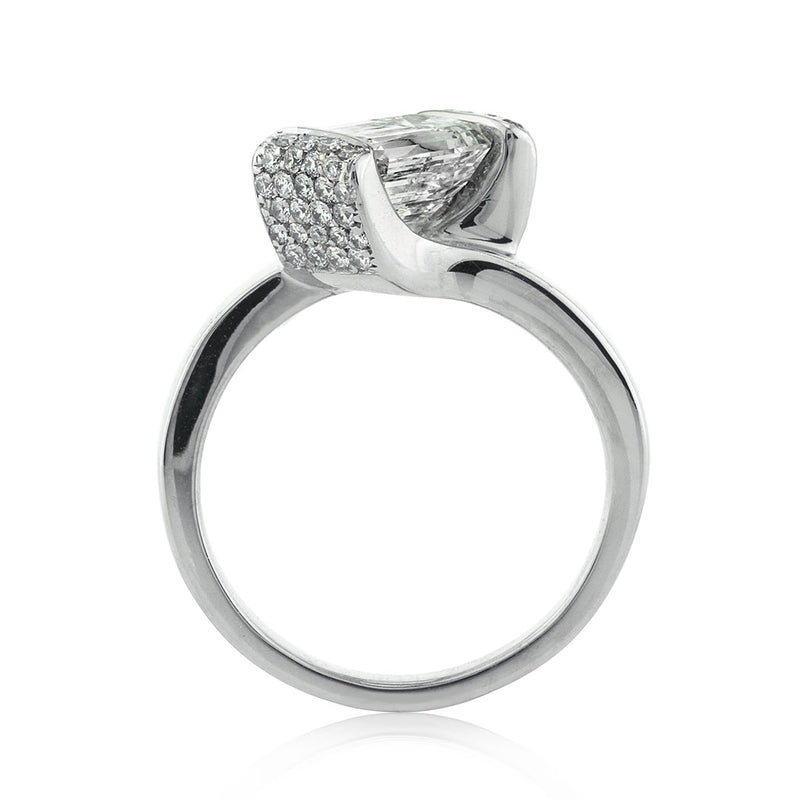 2.11ct Crisscut Diamond Engagement Ring