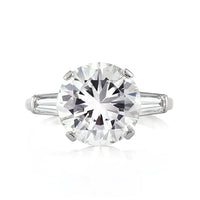 5.45ct Round Brilliant Cut Diamond Three-Stone Engagement Ring