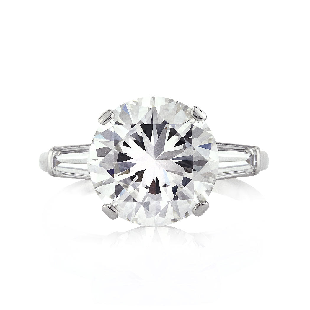 5.45ct Round Brilliant Cut Diamond Three-Stone Engagement Ring