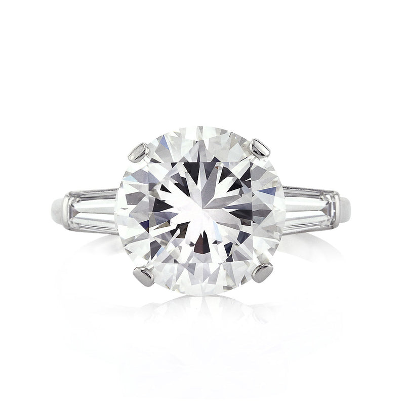 5.45ct Round Brilliant Cut Diamond Three-Stone Engagement Ring