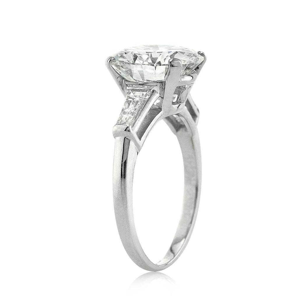 5.45ct Round Brilliant Cut Diamond Three-Stone Engagement Ring