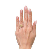 1.72ct Fancy Light Yellow Oval Cut Diamond Engagement Ring