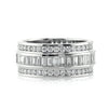 2.95ct Round and Baguette Cut Diamond Wedding Band