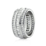 2.95ct Round and Baguette Cut Diamond Wedding Band
