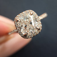 1.85ct Cushion Cut Diamond Engagement Ring