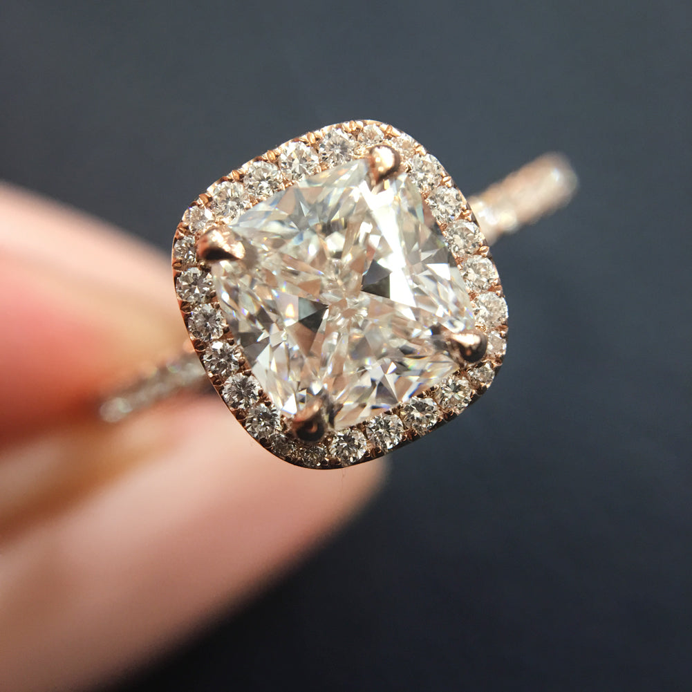 1.85ct Cushion Cut Diamond Engagement Ring