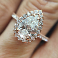 1.55ct Pear Shaped Diamond Engagement Ring