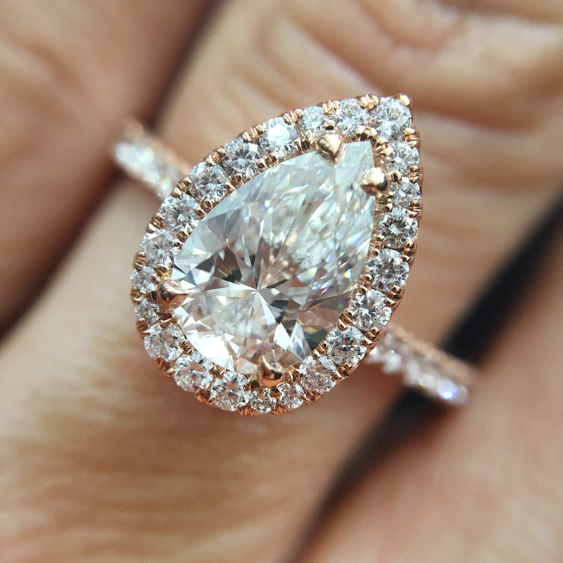 1.55ct Pear Shaped Diamond Engagement Ring