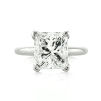 5.29ct Princess Cut Diamond Solitaire Engagement Ring