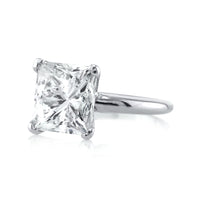 5.29ct Princess Cut Diamond Solitaire Engagement Ring