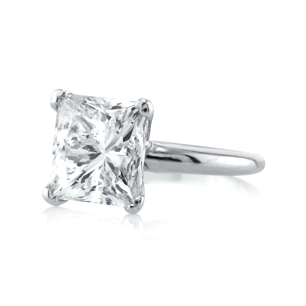 5.29ct Princess Cut Diamond Solitaire Engagement Ring