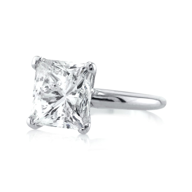 5.29ct Princess Cut Diamond Solitaire Engagement Ring
