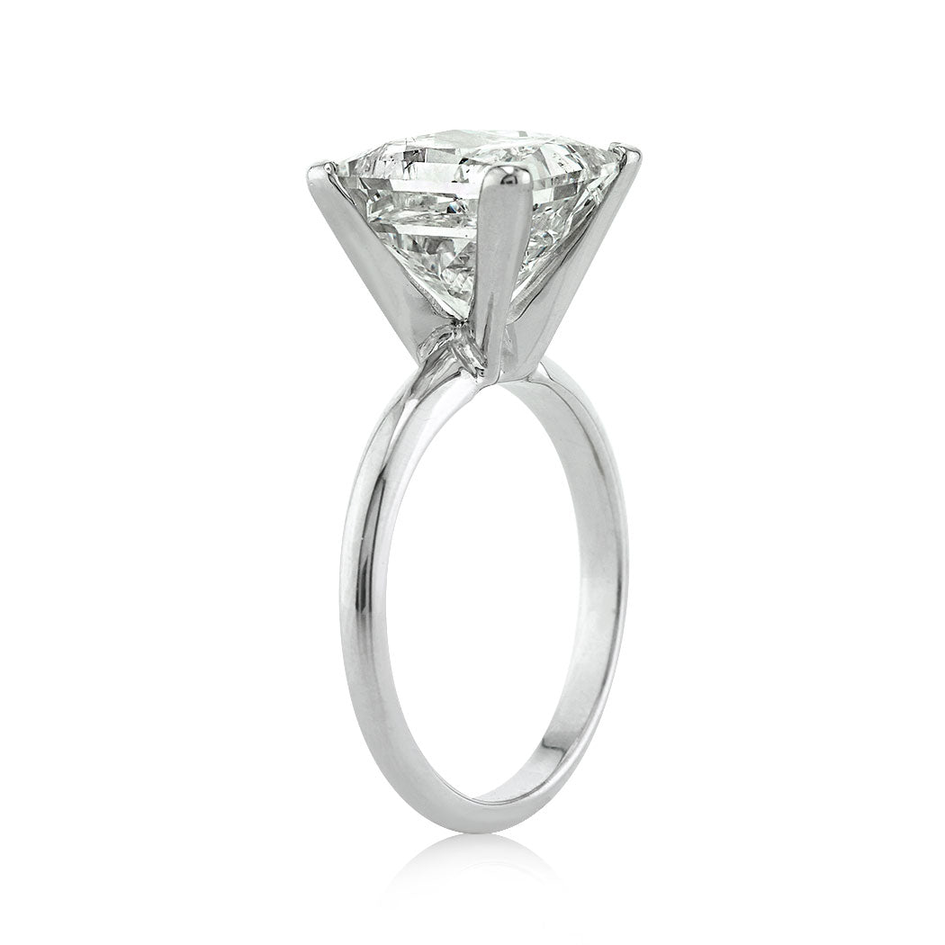5.29ct Princess Cut Diamond Solitaire Engagement Ring