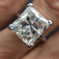 5.29ct Princess Cut Diamond Solitaire Engagement Ring