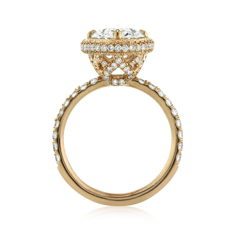 3.42ct Oval Cut Diamond Engagement Ring
