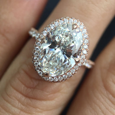 3.42ct Oval Cut Diamond Engagement Ring
