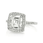 2.63ct Asscher Cut Diamond Vintage Engagement Ring